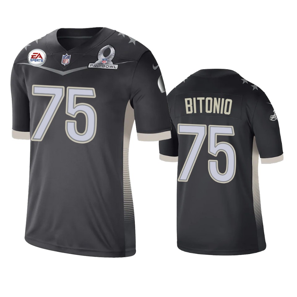 men's browns joel bitonio anthracite 2021 afc pro bowl game jersey