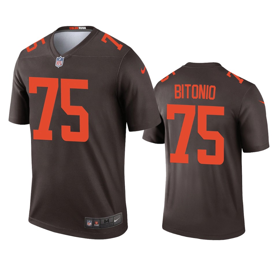 men's browns joel bitonio brown 2020 alternate legend jersey