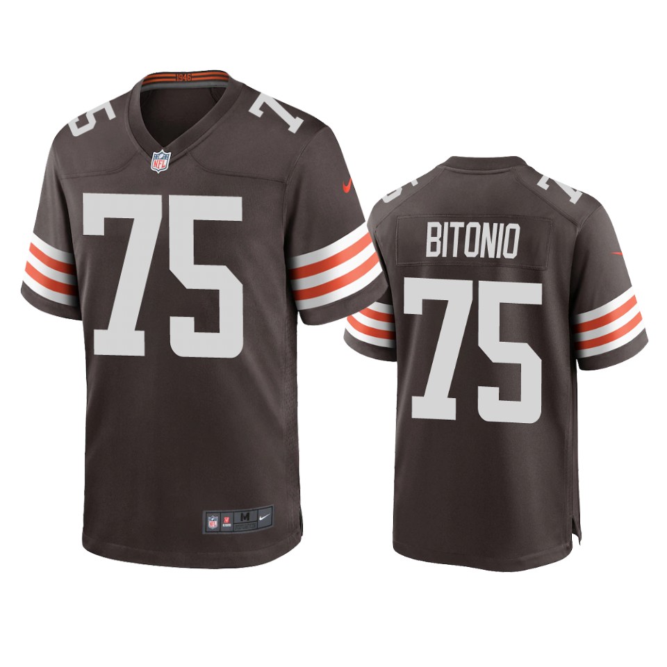 men's browns joel bitonio brown 2020 game jersey
