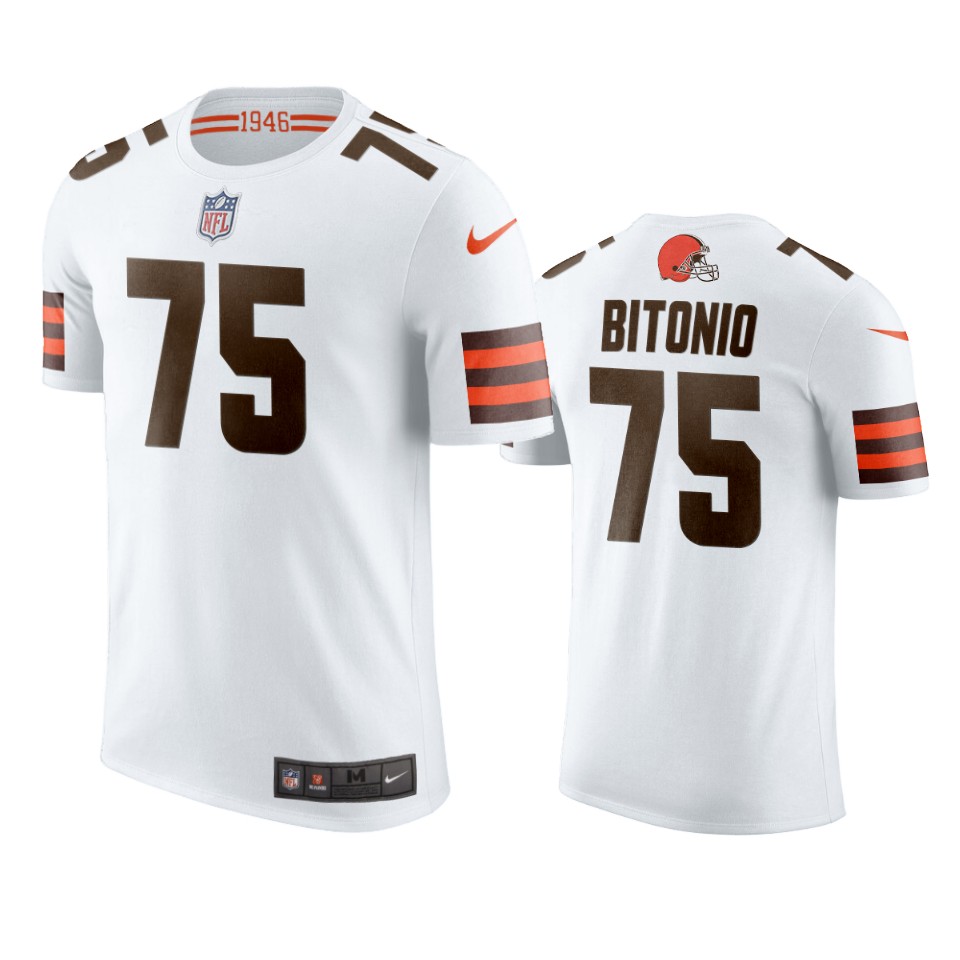 men's browns joel bitonio nikewhite t shirt