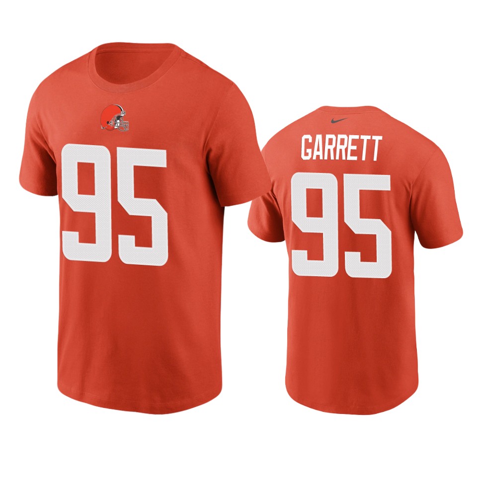 men's browns myles garrett nikeorange t shirt