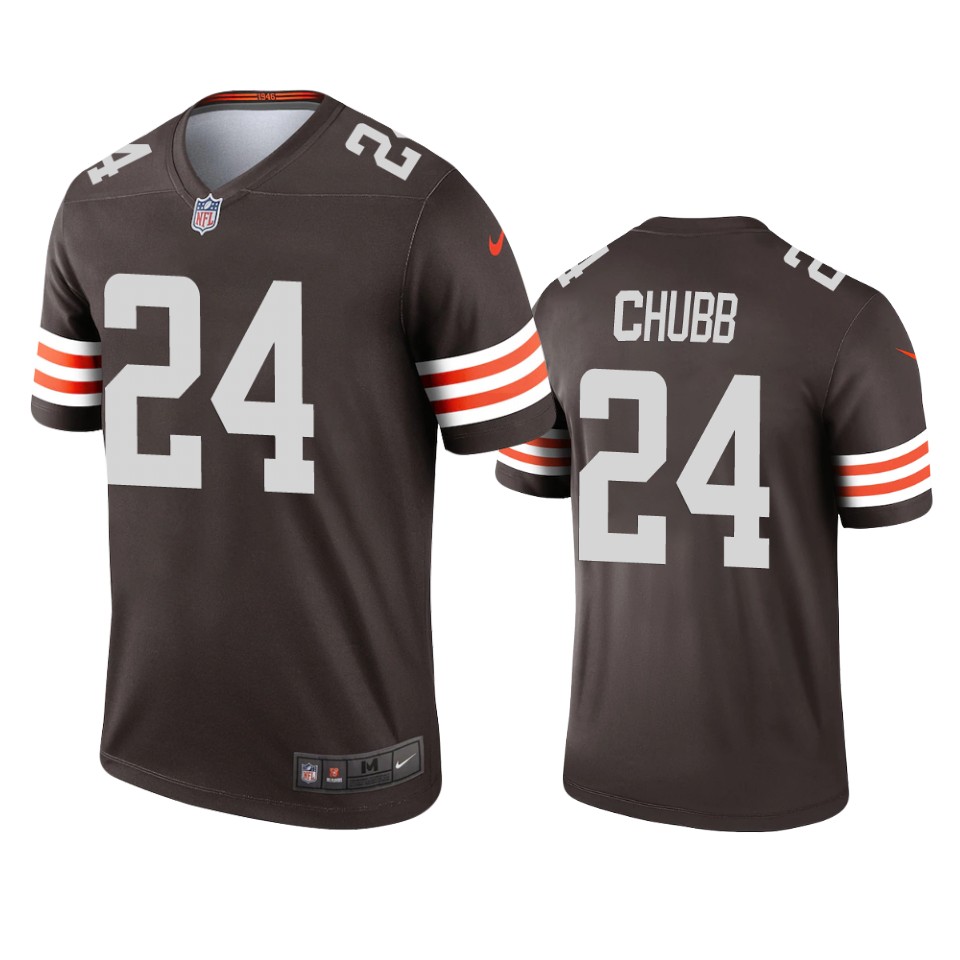 men's browns nick chubb brown 2020 legend jersey