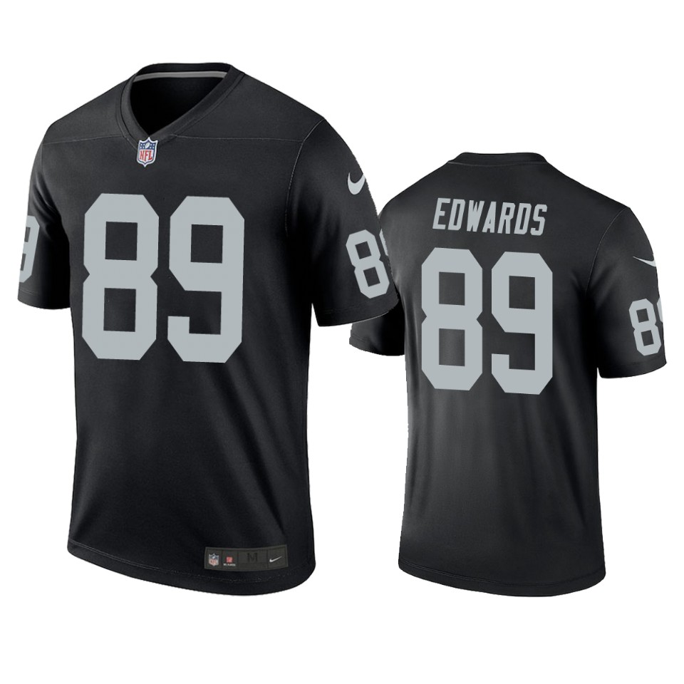 men's bryan edwards raiders black legend jersey