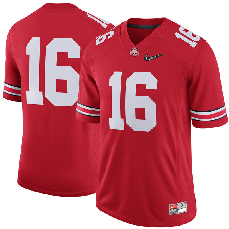 men's buckeyes scarlet 16 2016 college football playoff game jersey