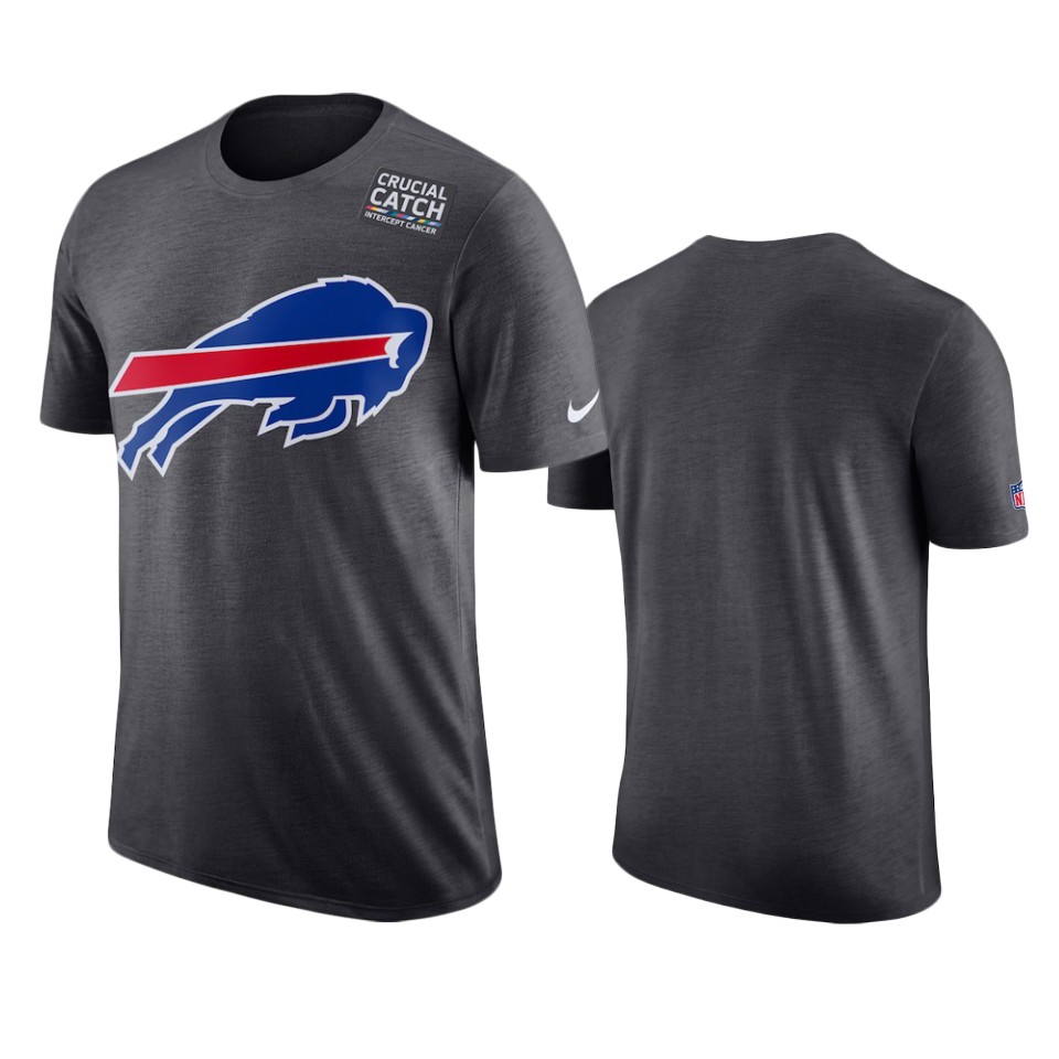 men's buffalo bills anthracite crucial catch performance t shirt