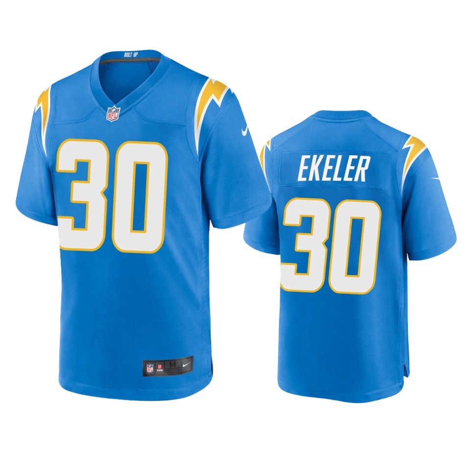men's chargers austin ekeler powder blue 2020 game jersey