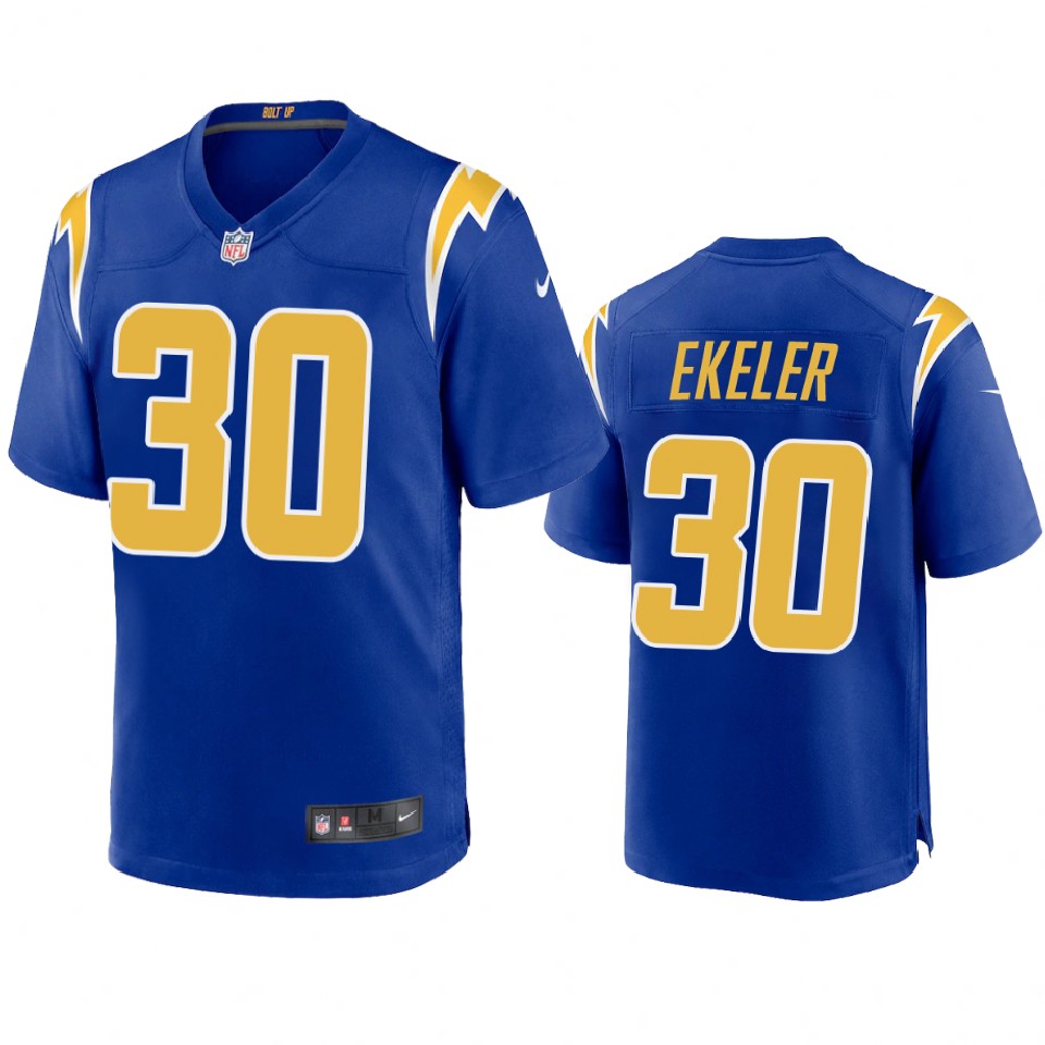 men's chargers austin ekeler royal 2020 game jersey