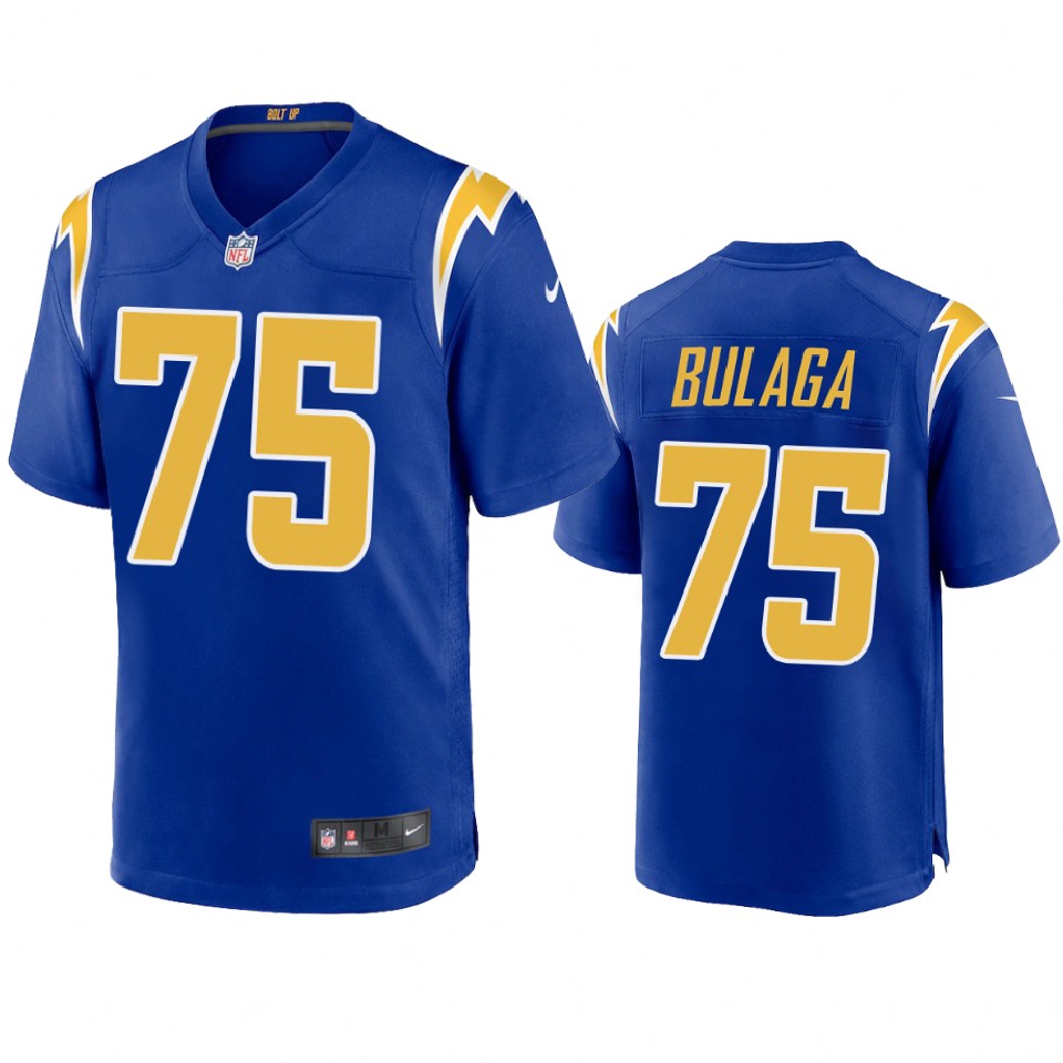 men's chargers bryan bulaga royal 2020 game jersey