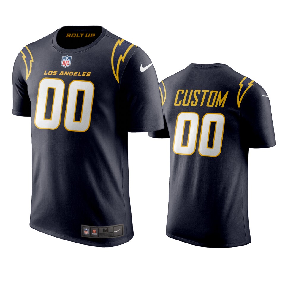 men's chargers custom nikenavy t shirt