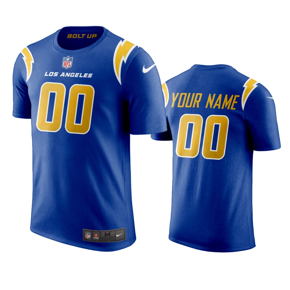 men's chargers custom nikeroyal t shirt