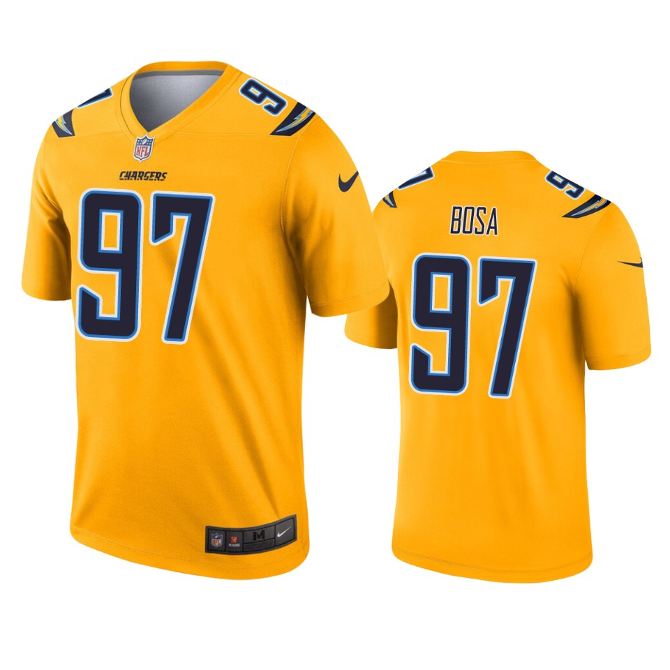 men's chargers joey bosa gold inverted legend jersey
