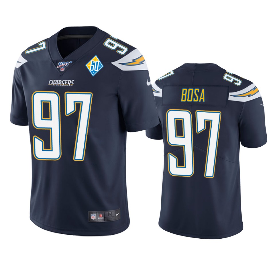 men's chargers joey bosa navy 60th anniversary vapor limited jersey