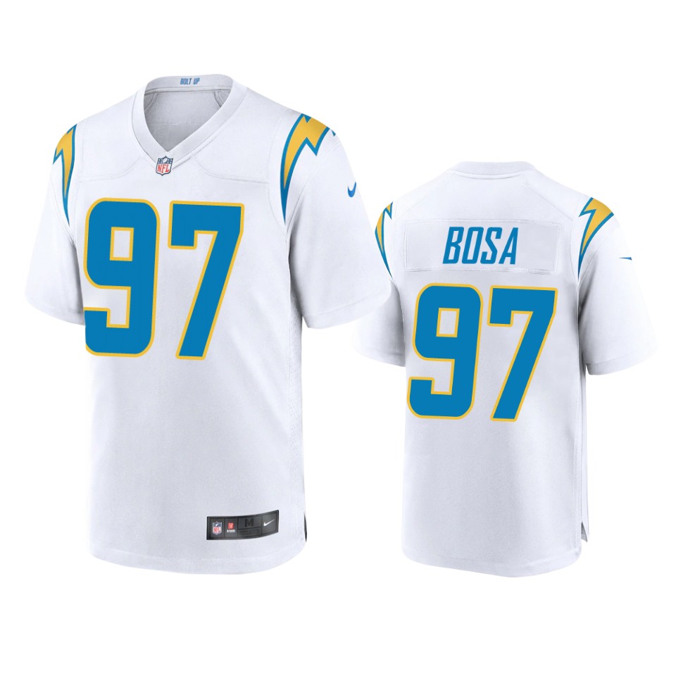 men's chargers joey bosa white 2020 game jersey