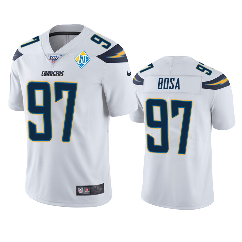 men's chargers joey bosa white 60th anniversary vapor limited jersey