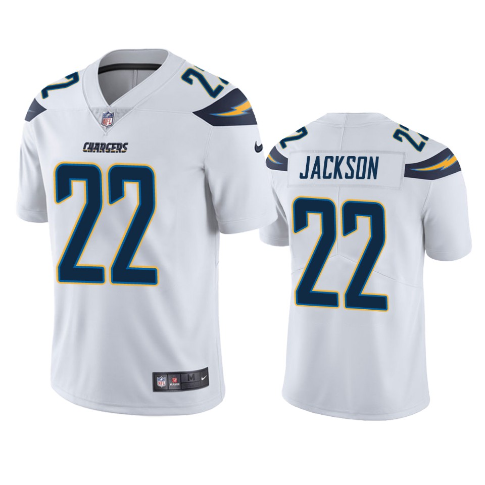 men's chargers justin jackson white vapor jersey