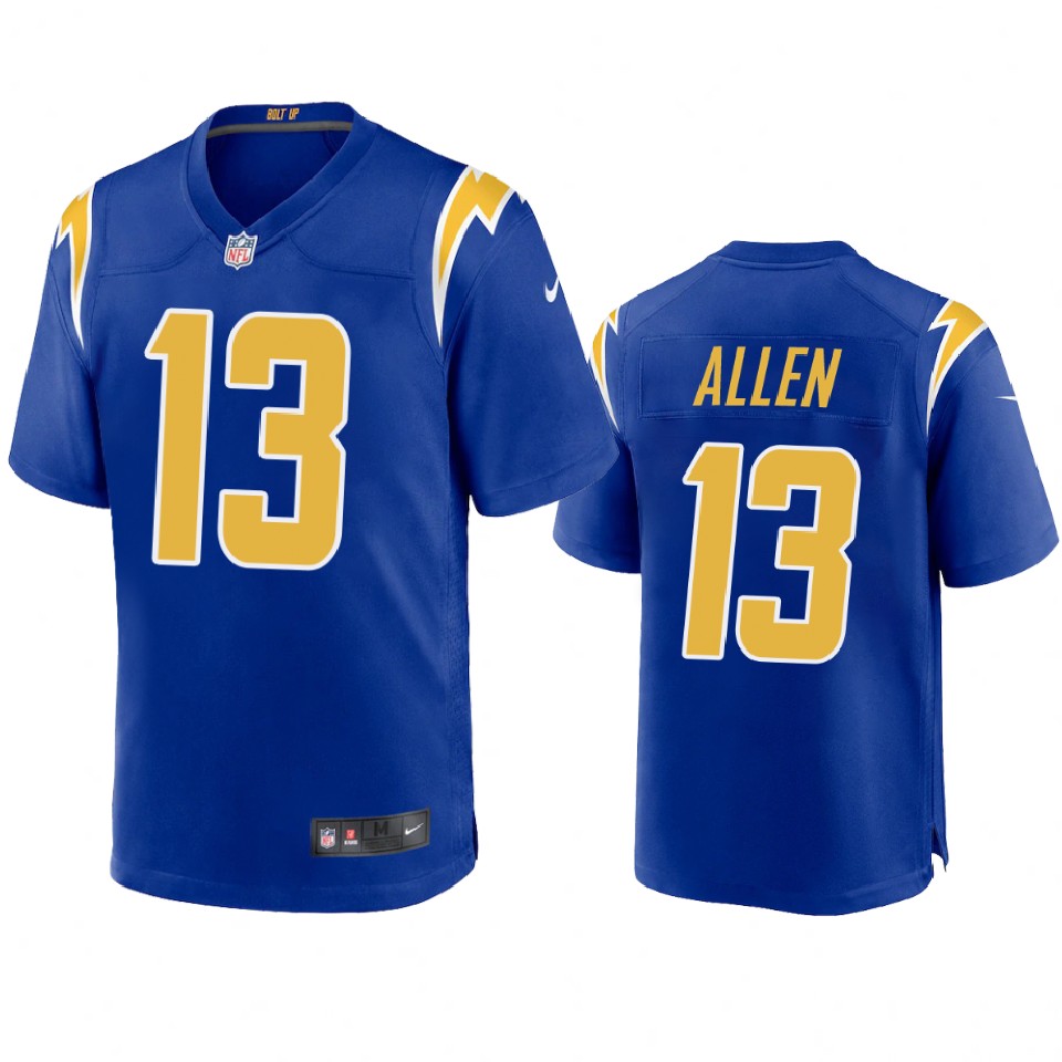 men's chargers keenan allen royal 2020 game jersey