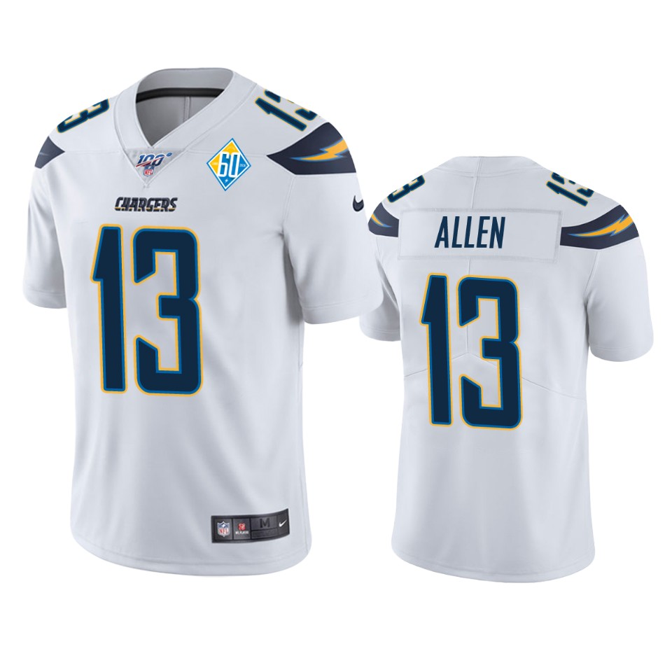 men's chargers keenan allen white 60th anniversary vapor limited jersey