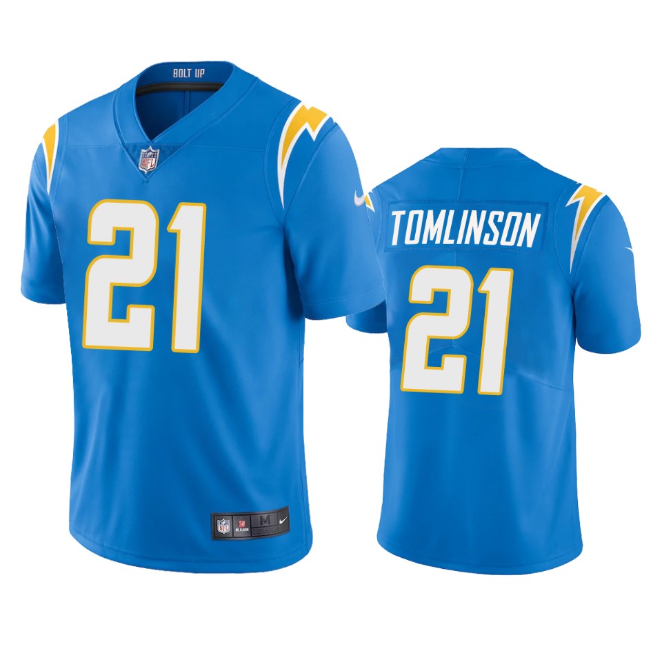 men's chargers ladainian tomlinson powder blue 2020 vapor limited jersey