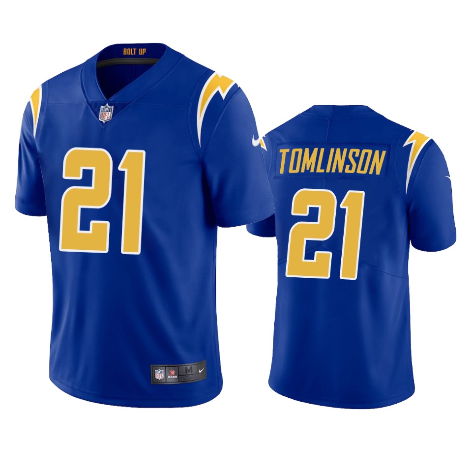 men's chargers ladainian tomlinson royal 2020 2nd alternate vapor limited jersey