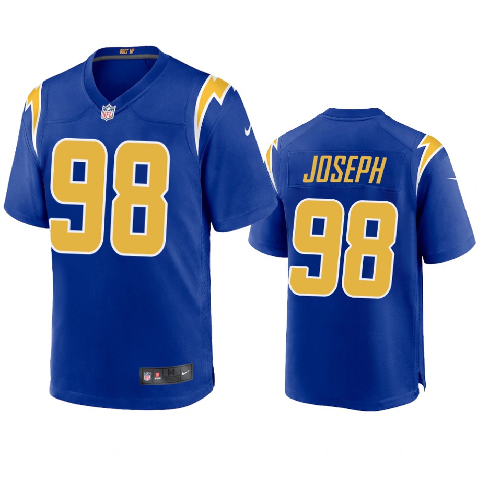 men's chargers linval joseph royal 2020 game jersey