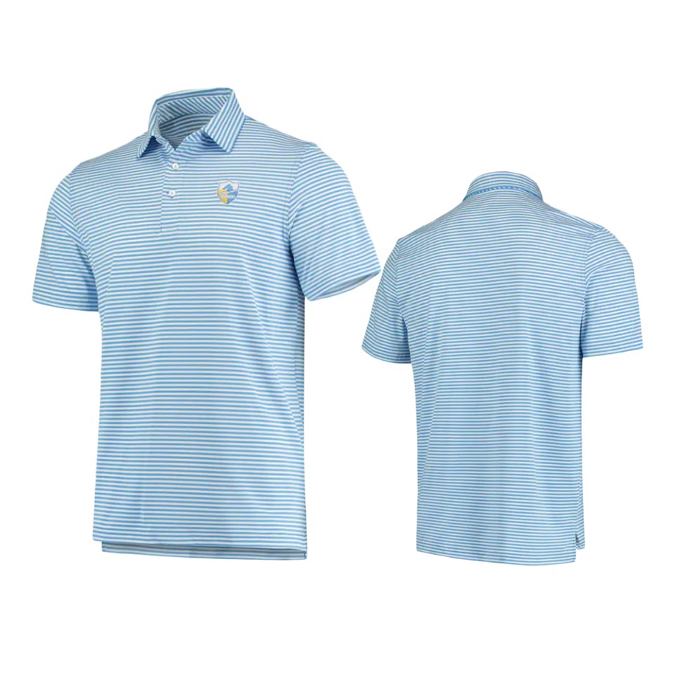 men's chargers powder blue winstead stripe polo