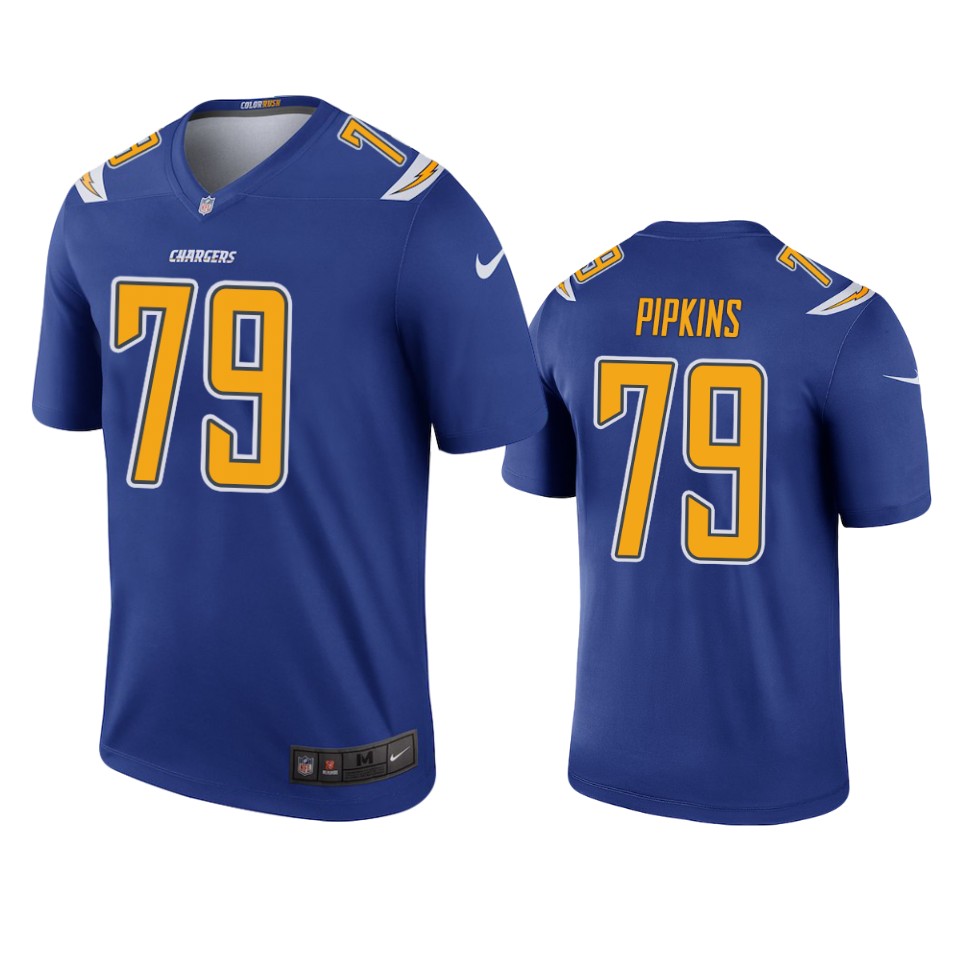 men's chargers trey pipkins royal color rush legend jersey