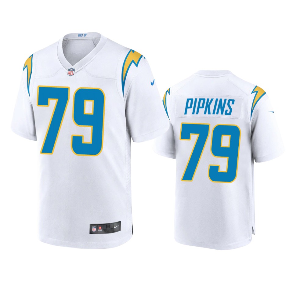 men's chargers trey pipkins white 2020 game jersey