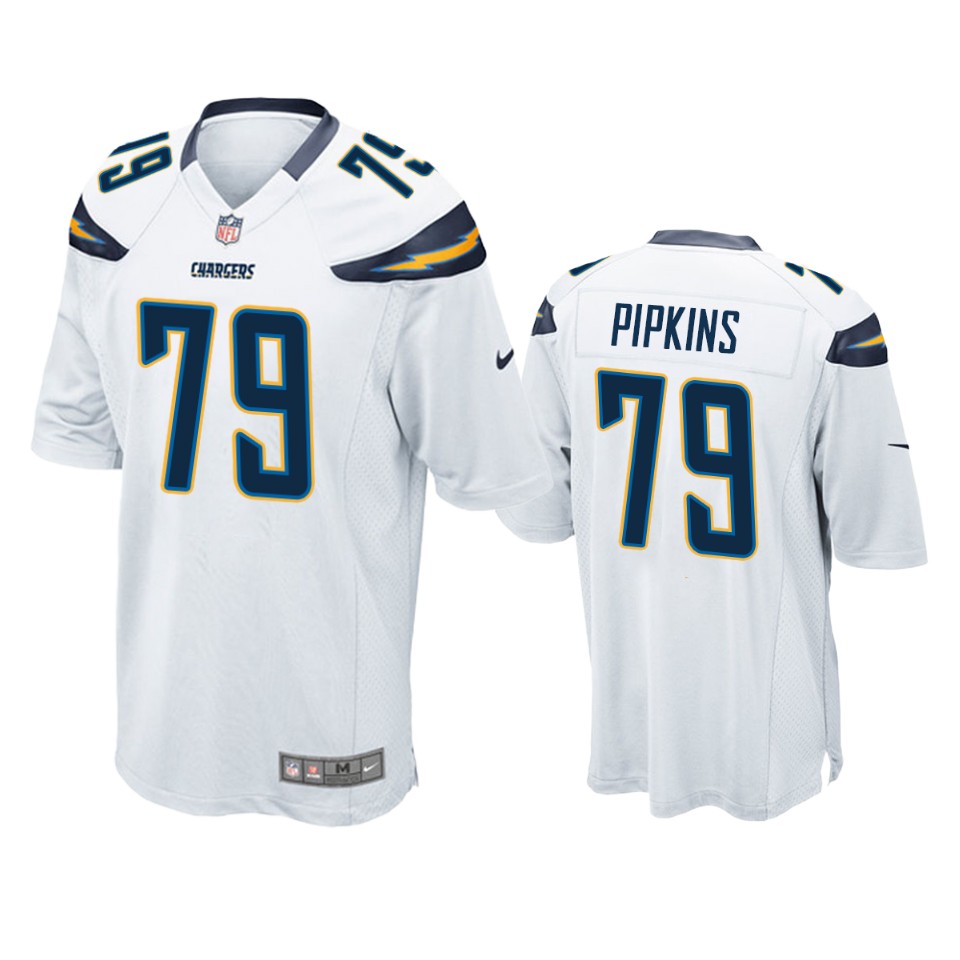 men's chargers trey pipkins white game jersey