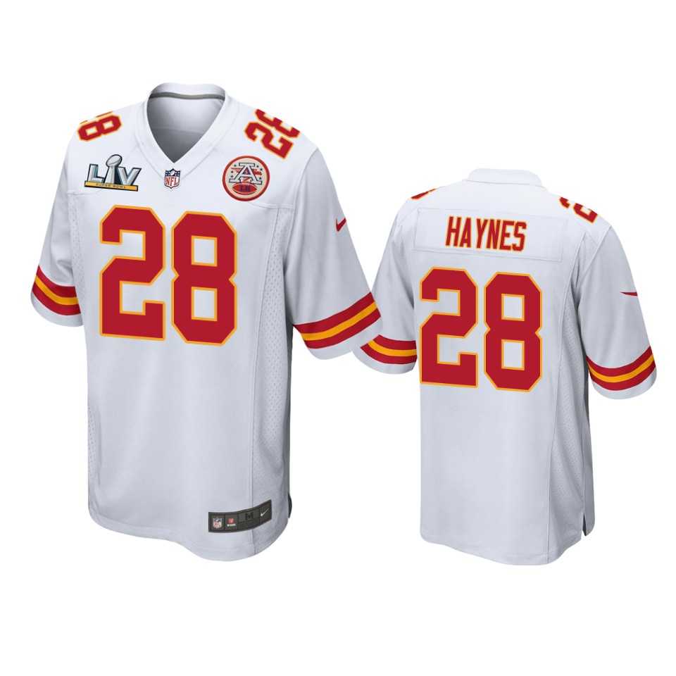 men's chiefs abner haynes white super bowl lv game jersey