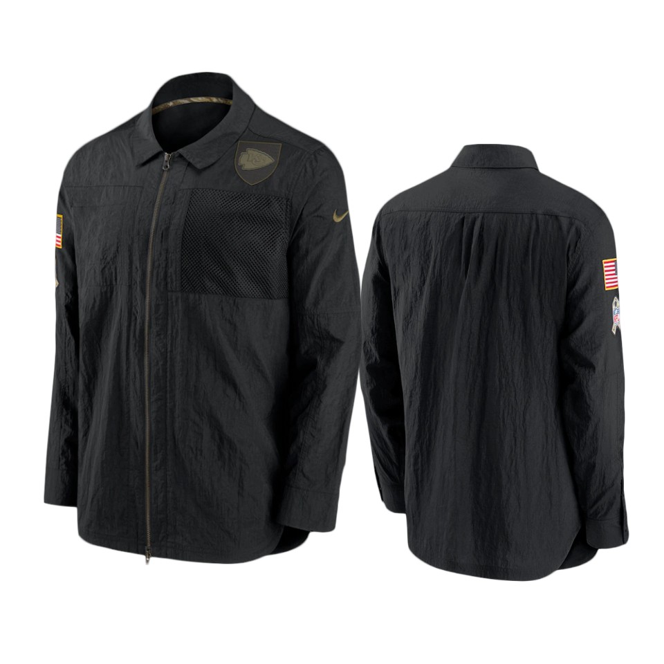 men's chiefs black 2020 salute to service sideline jacket