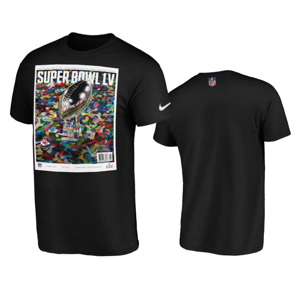 men's chiefs black super bowl lv t shirt