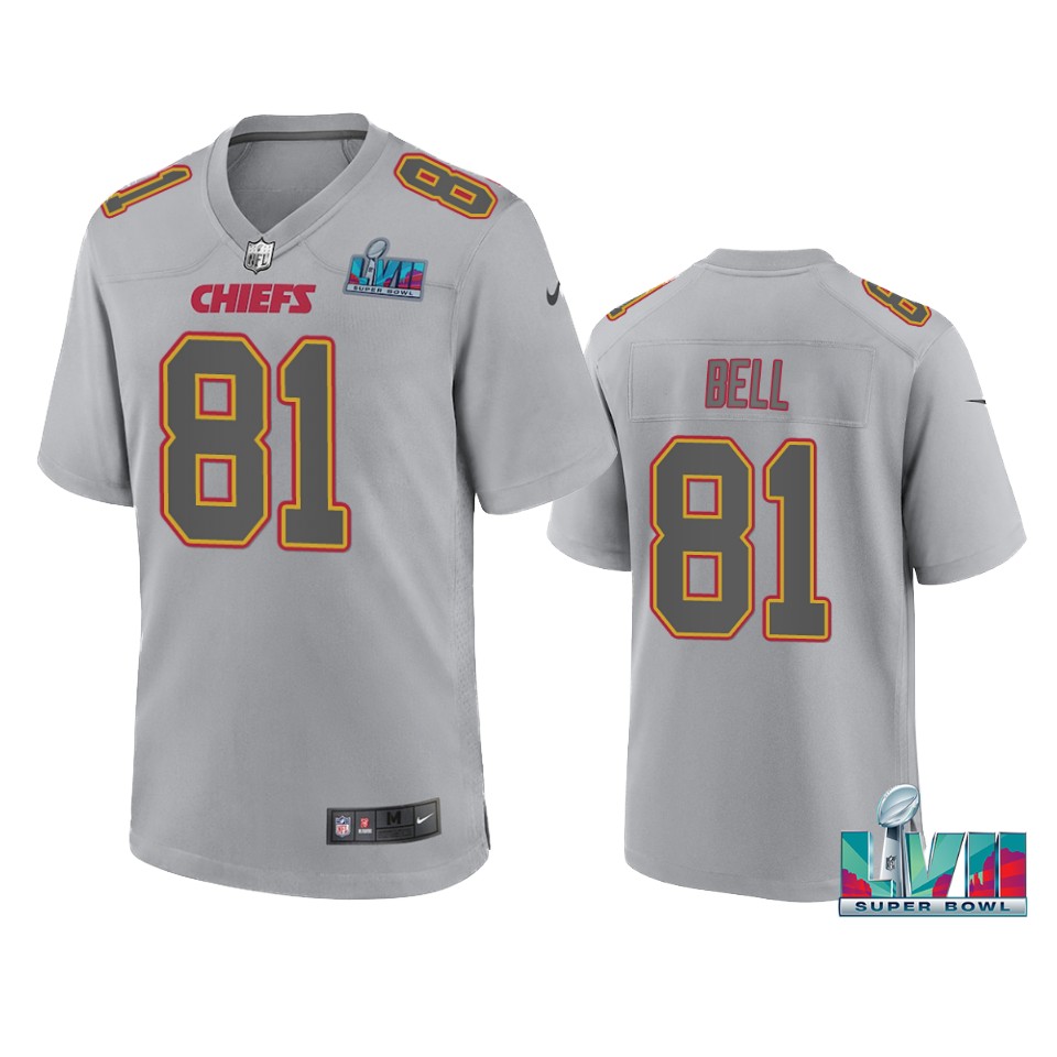 men's chiefs blake bell gray super bowl lvii atmosphere jersey