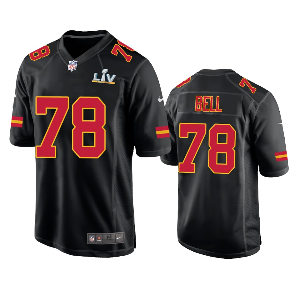 men's chiefs bobby bell black super bowl lv game fashion jersey