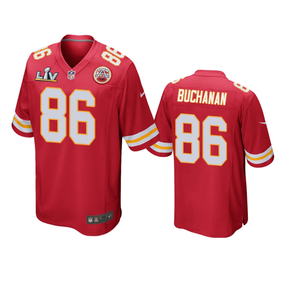 men's chiefs buck buchanan red super bowl lv game jersey