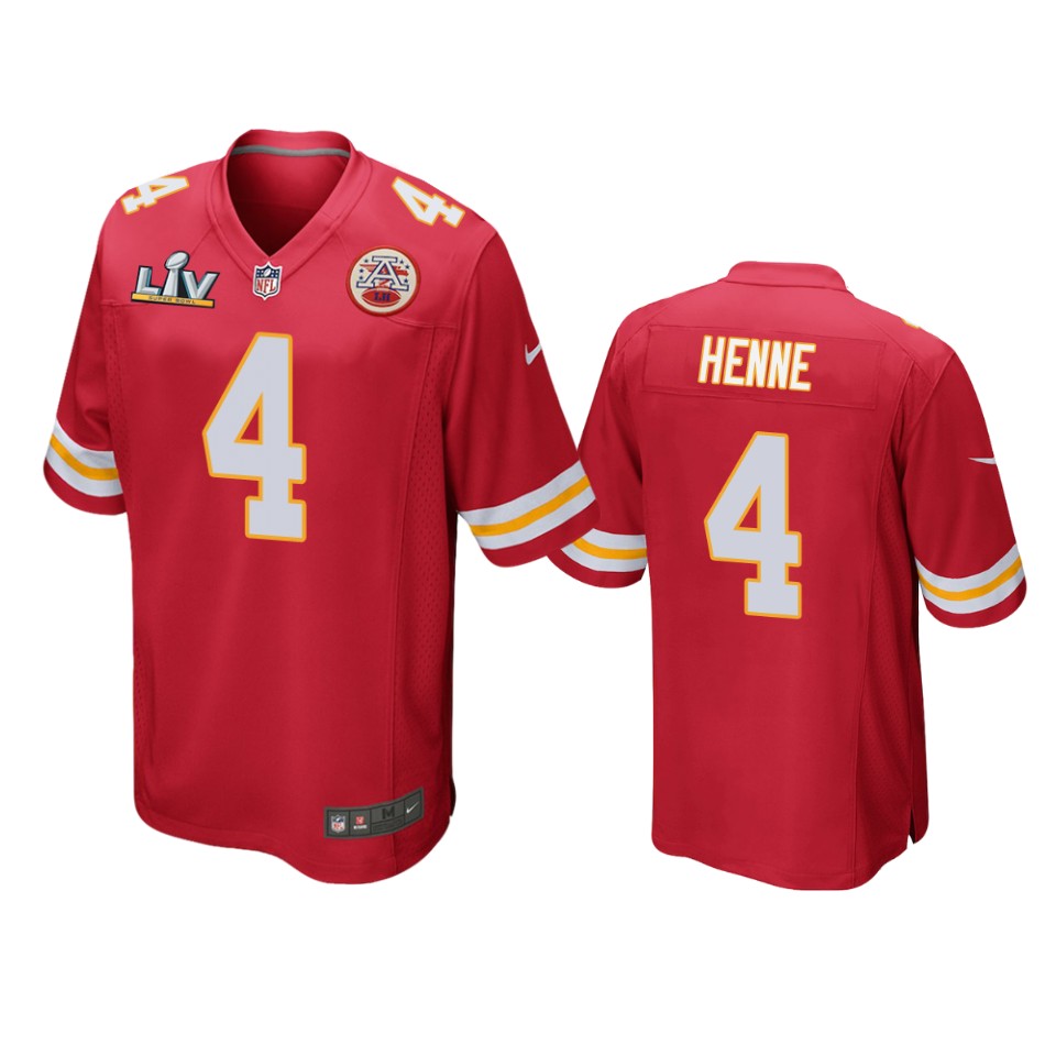 men's chiefs chad henne red super bowl lv game jersey