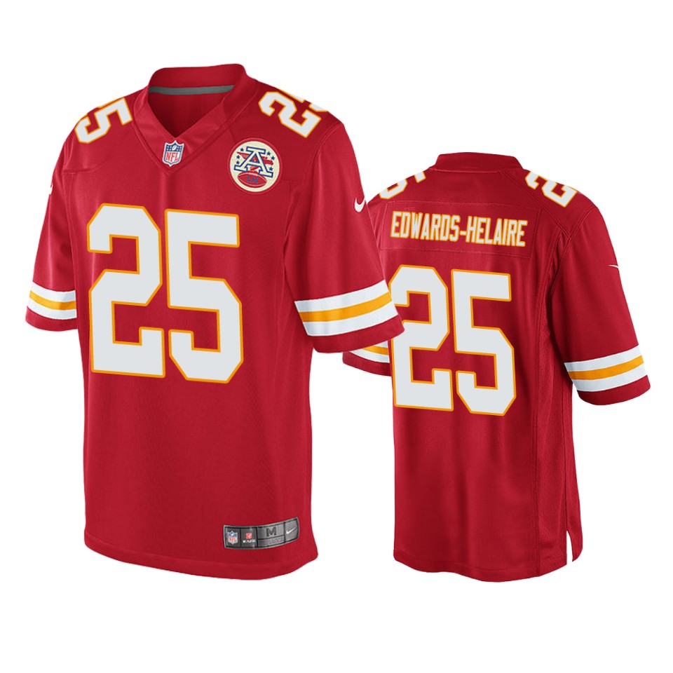 men's chiefs clyde edwards helaire red game jersey