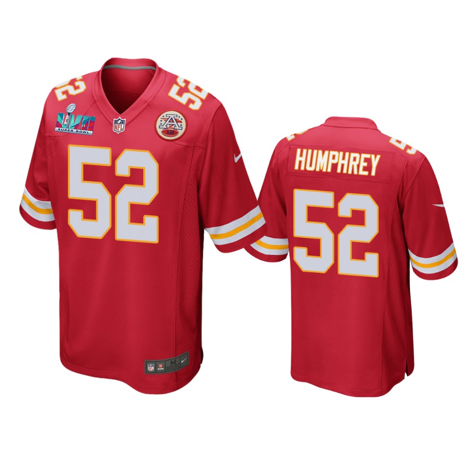 men's chiefs creed humphrey red super bowl lvii game jersey