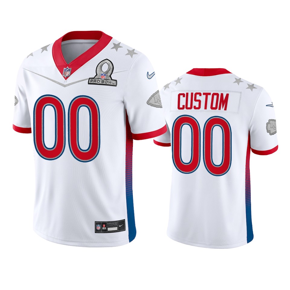 men's chiefs custom white game 2022 afc pro bowl jersey