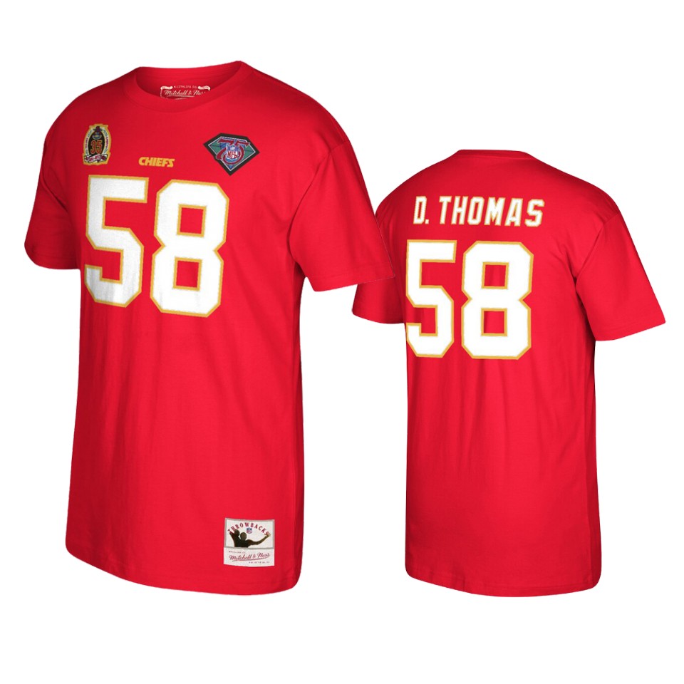men's chiefs derrick thomas red 1994 retired player t shirt