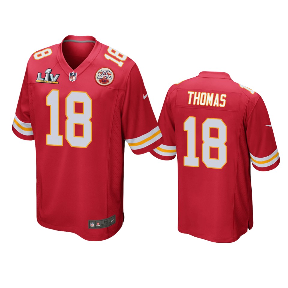 men's chiefs emmitt thomas red super bowl lv game jersey