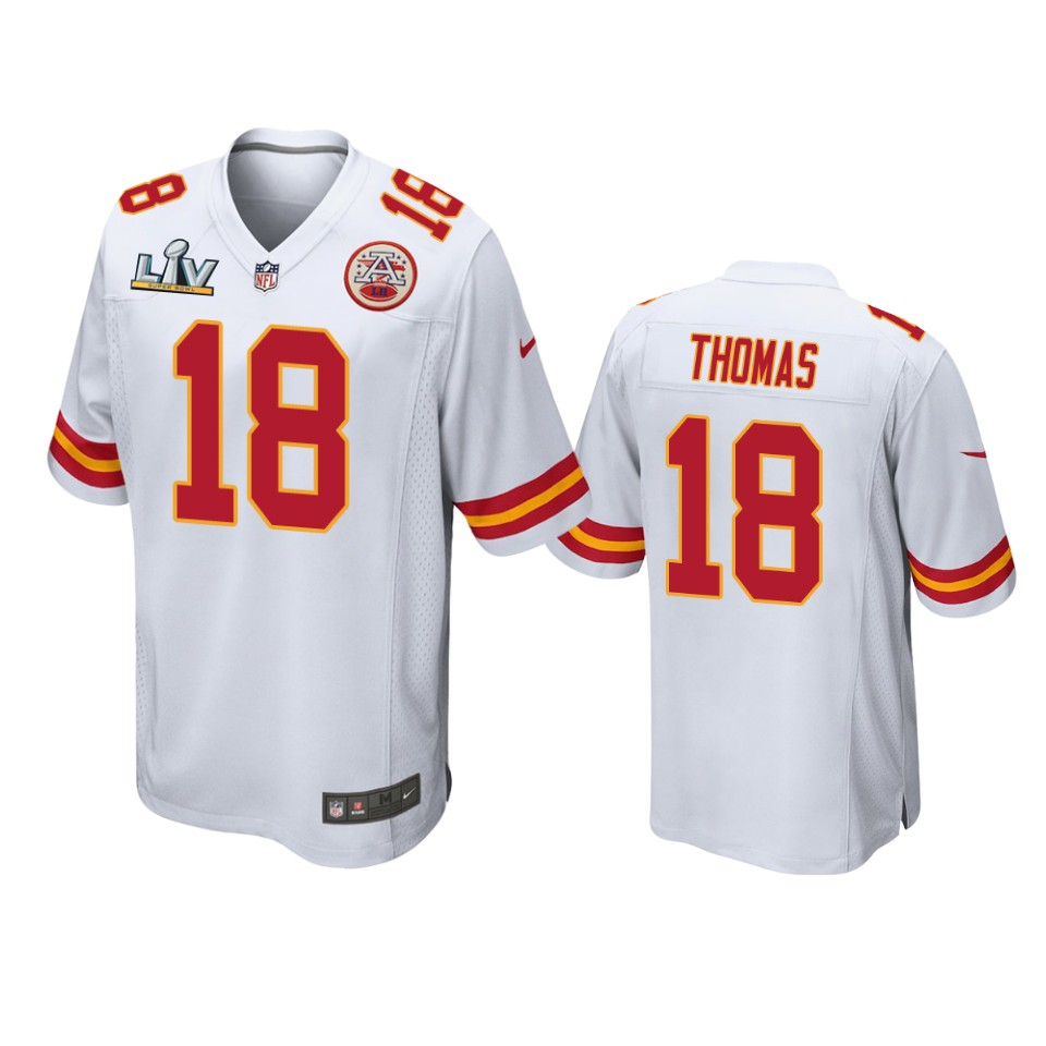 men's chiefs emmitt thomas white super bowl lv game jersey