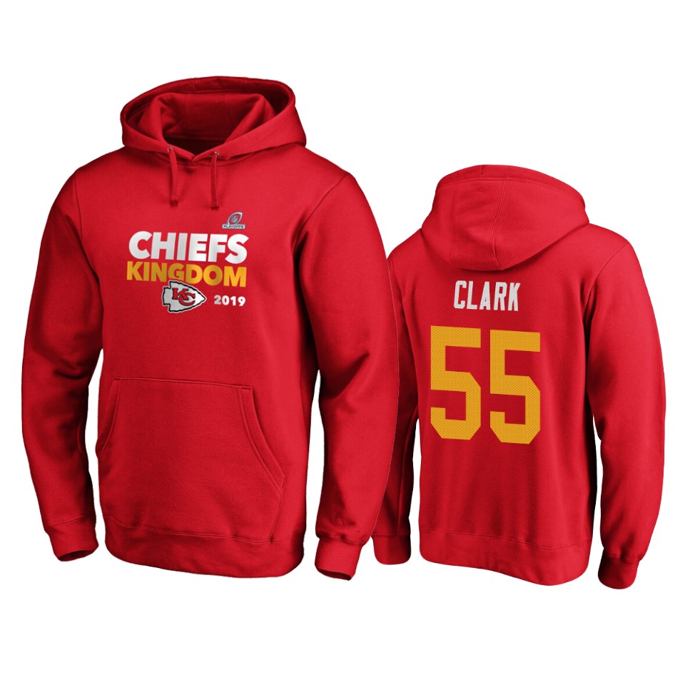 men's chiefs frank clark red 2019 nfl playoffs bound hometown checkdown pullover hoodie
