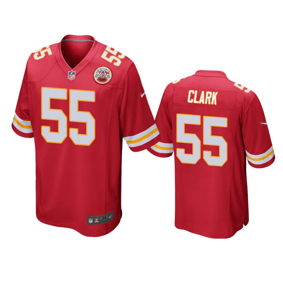 men's chiefs frank clark red game jersey