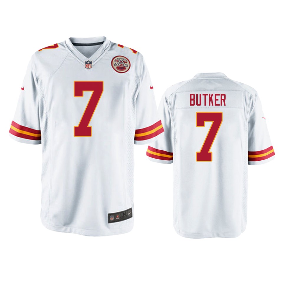 men's chiefs harrison butker white game jersey