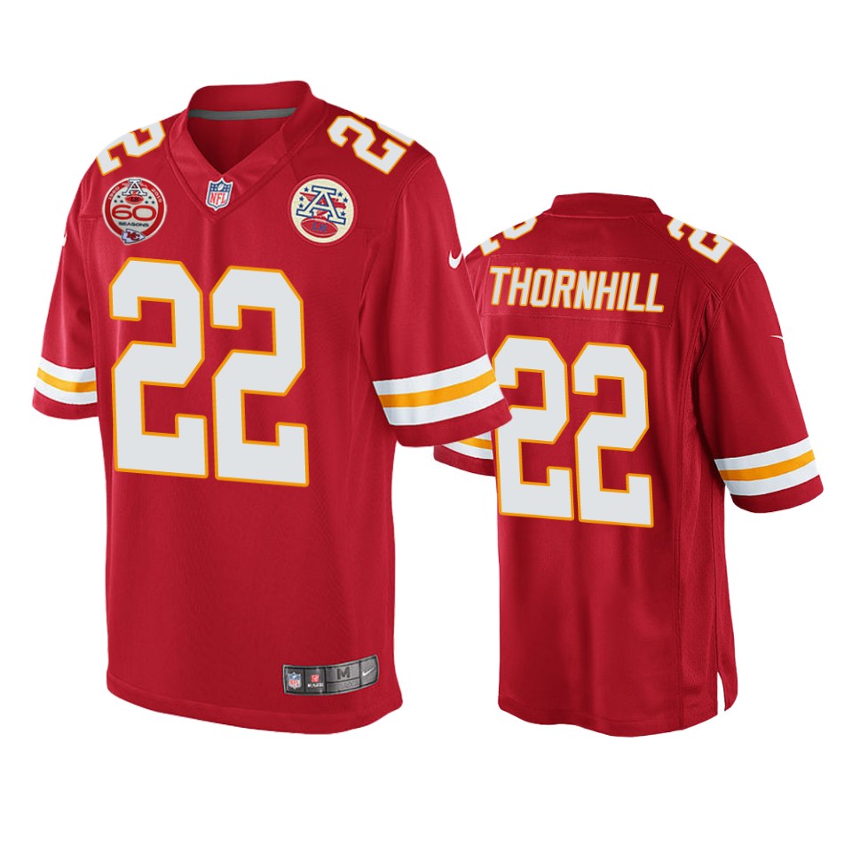 men's chiefs juan thornhill red 60th anniversary game jersey