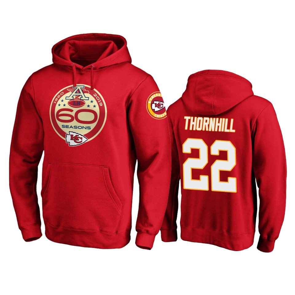 men's chiefs juan thornhill red 60th anniversary hoodie