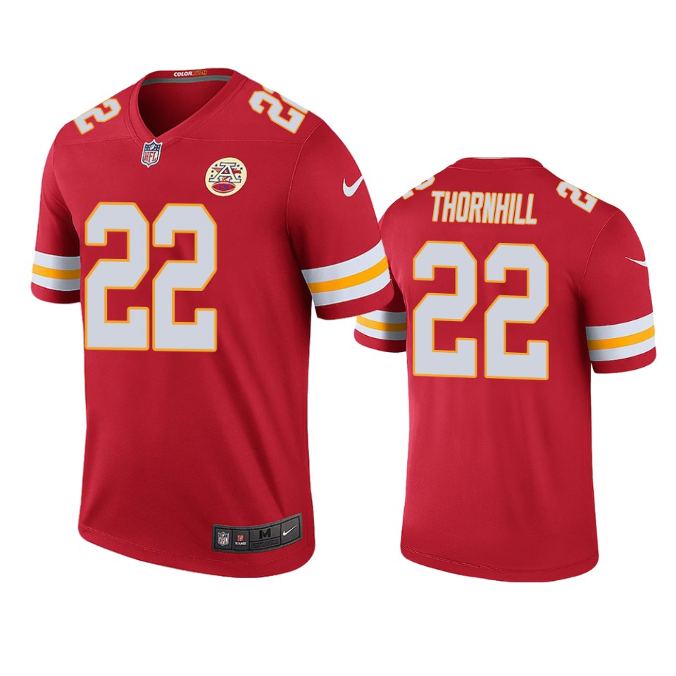 men's chiefs juan thornhill red color rush legend jersey