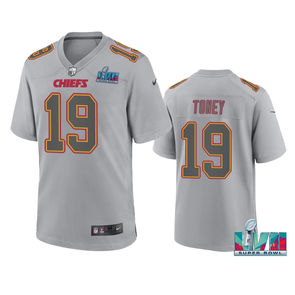 men's chiefs kadarius toney gray super bowl lvii atmosphere jersey