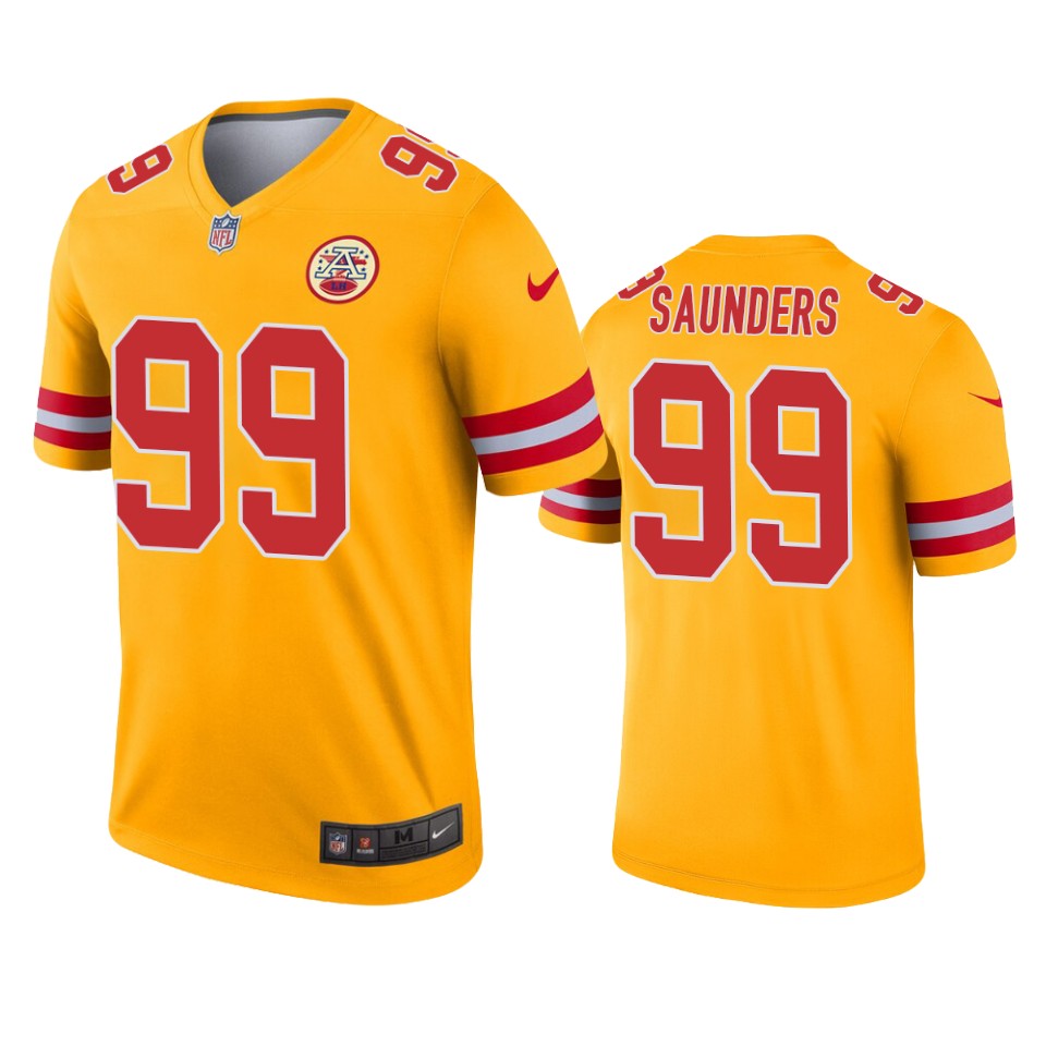 men's chiefs khalen saunders gold inverted legend jersey