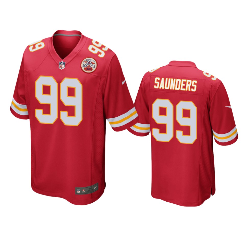 men's chiefs khalen saunders red game jersey